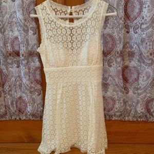 Lace White short dress
